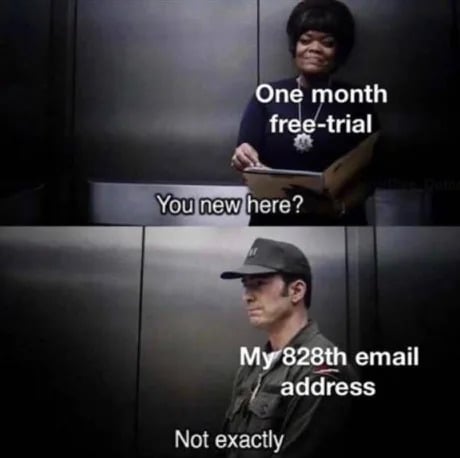 One month free-trial - my 828th email address