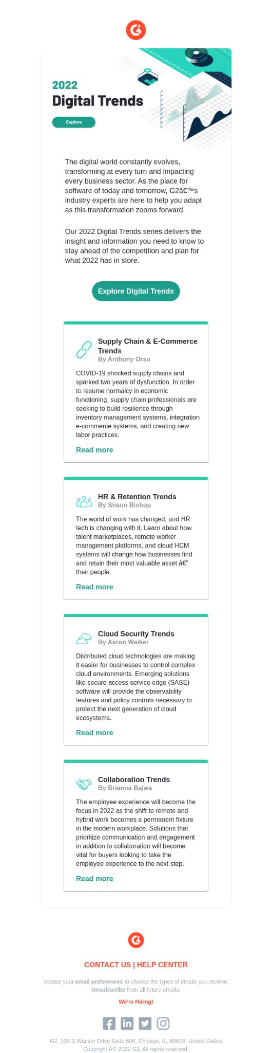 G2 news letter example