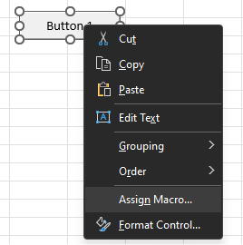Assigning a macro to the button