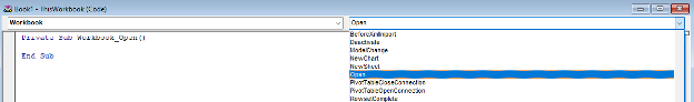 Selecting Open