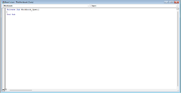 Adding the code to the VBA editor