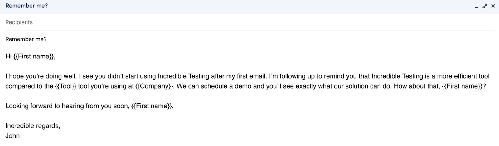 This is an image showing the drafting of an email in Gmail