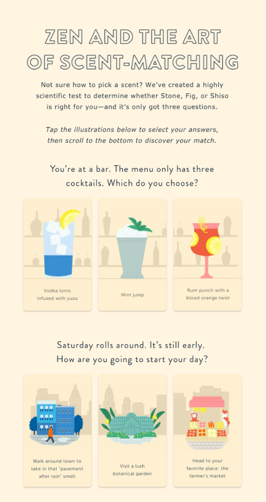 Example of an email with dynamic content and interactive elements