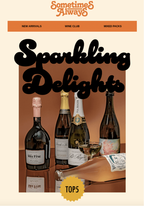 SometimesAlways newsletter with nostalgic design elements