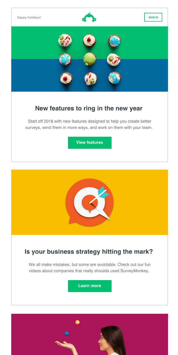 Example of a newsletter featuring accessibility and inclusivity design