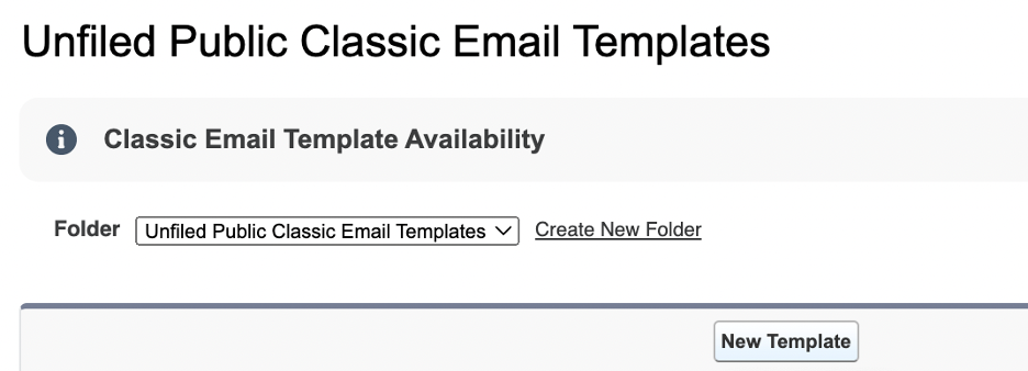 Salesforce Lightning creating a new classic template