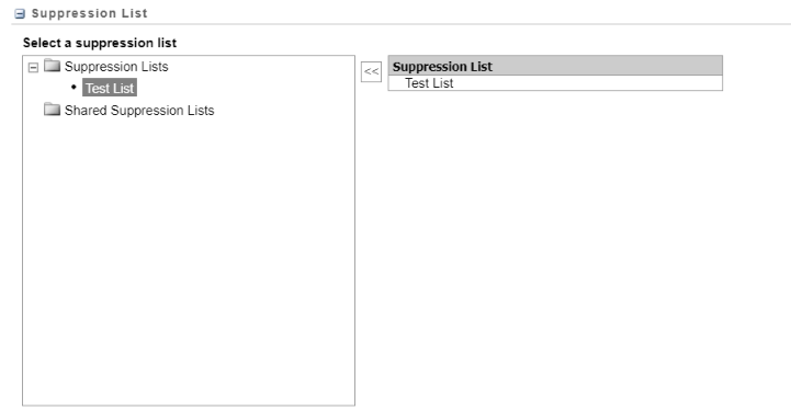 Adding a suppression list