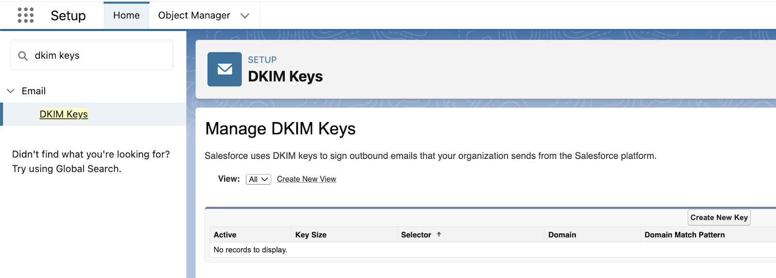 Secure DKIM Keys in Lightning Experience