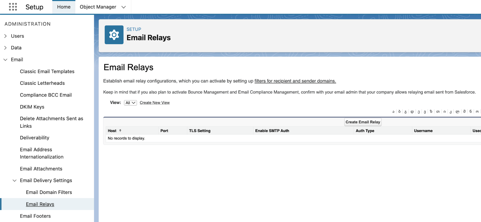 Email Relay in Lightning Experience