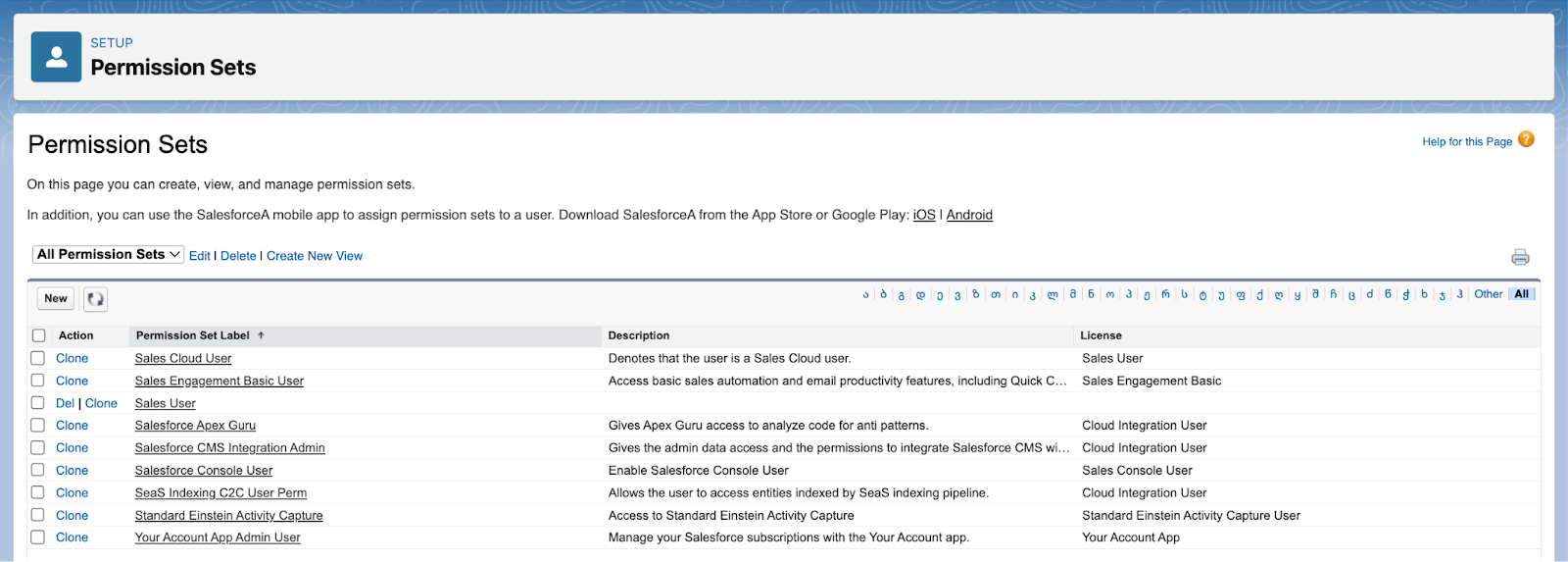 Configuring permission sets to enable list emails