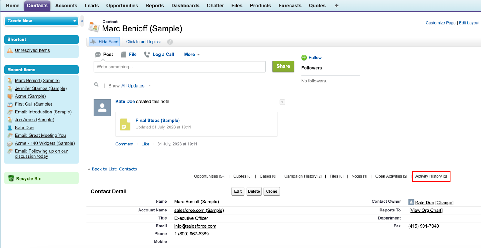 Sending a single email message in Salesforce classic