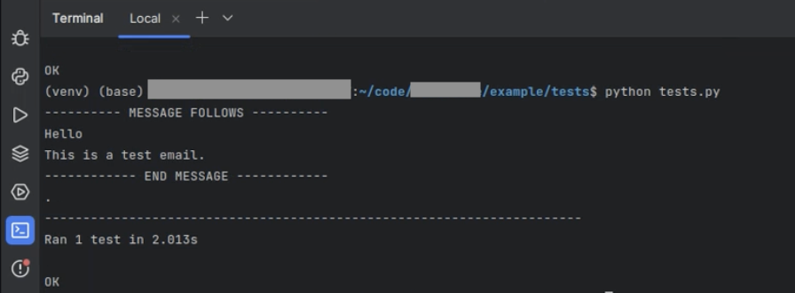 Email test results