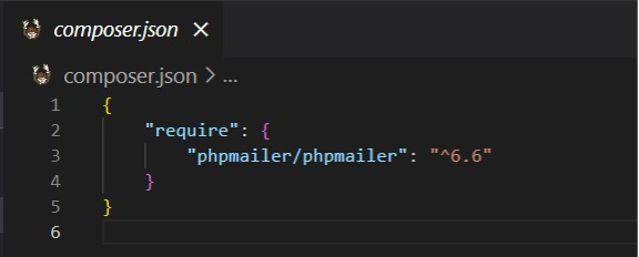 Esta é uma imagem mostrando o arquivo composer.json