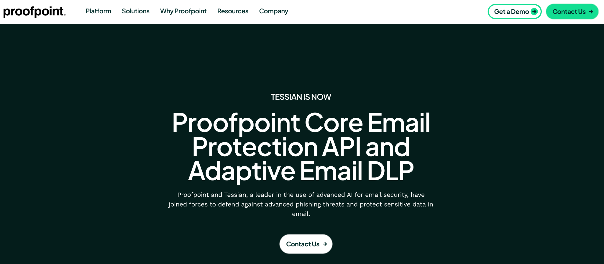 Proofpoint homepage