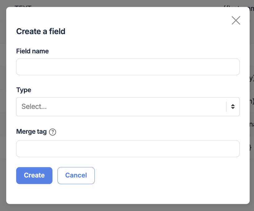 This is an image showing Mailtrap field setup