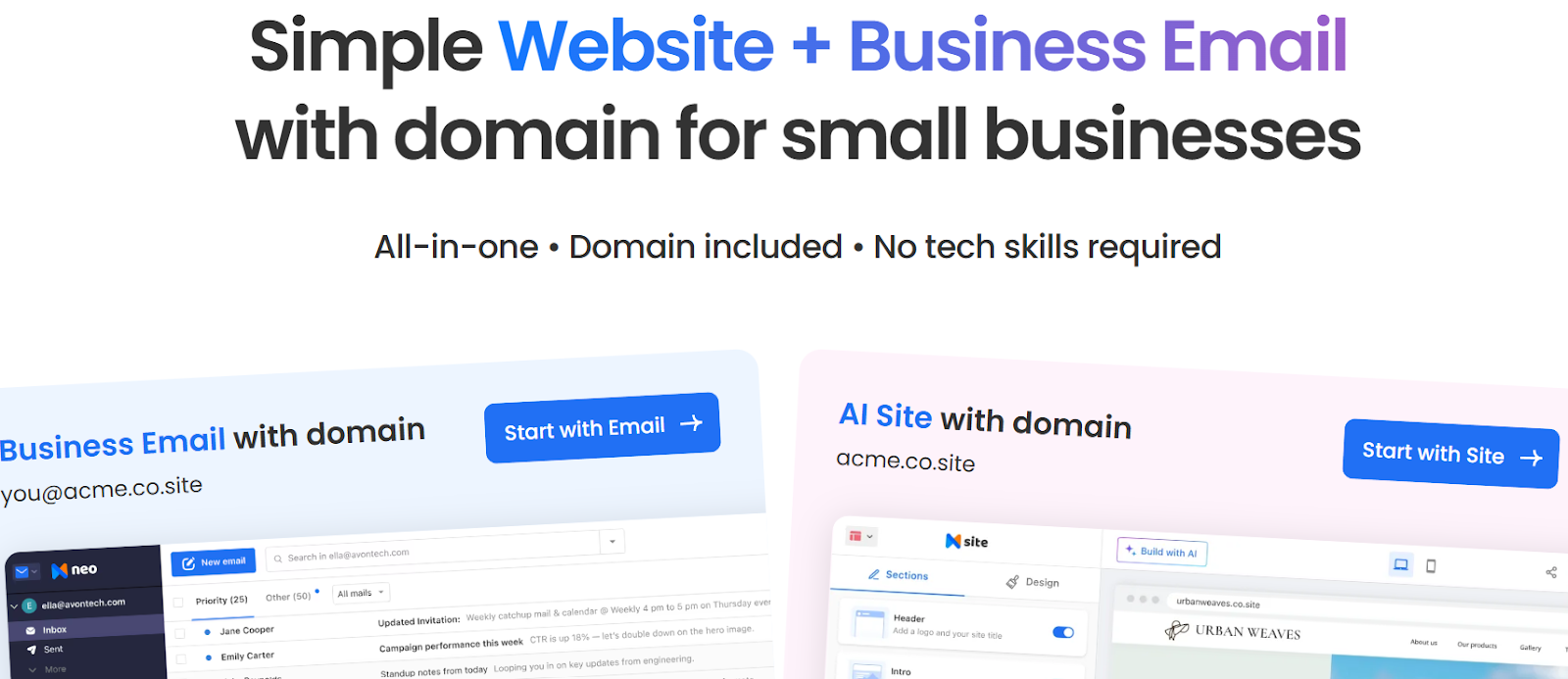 Neo homepage