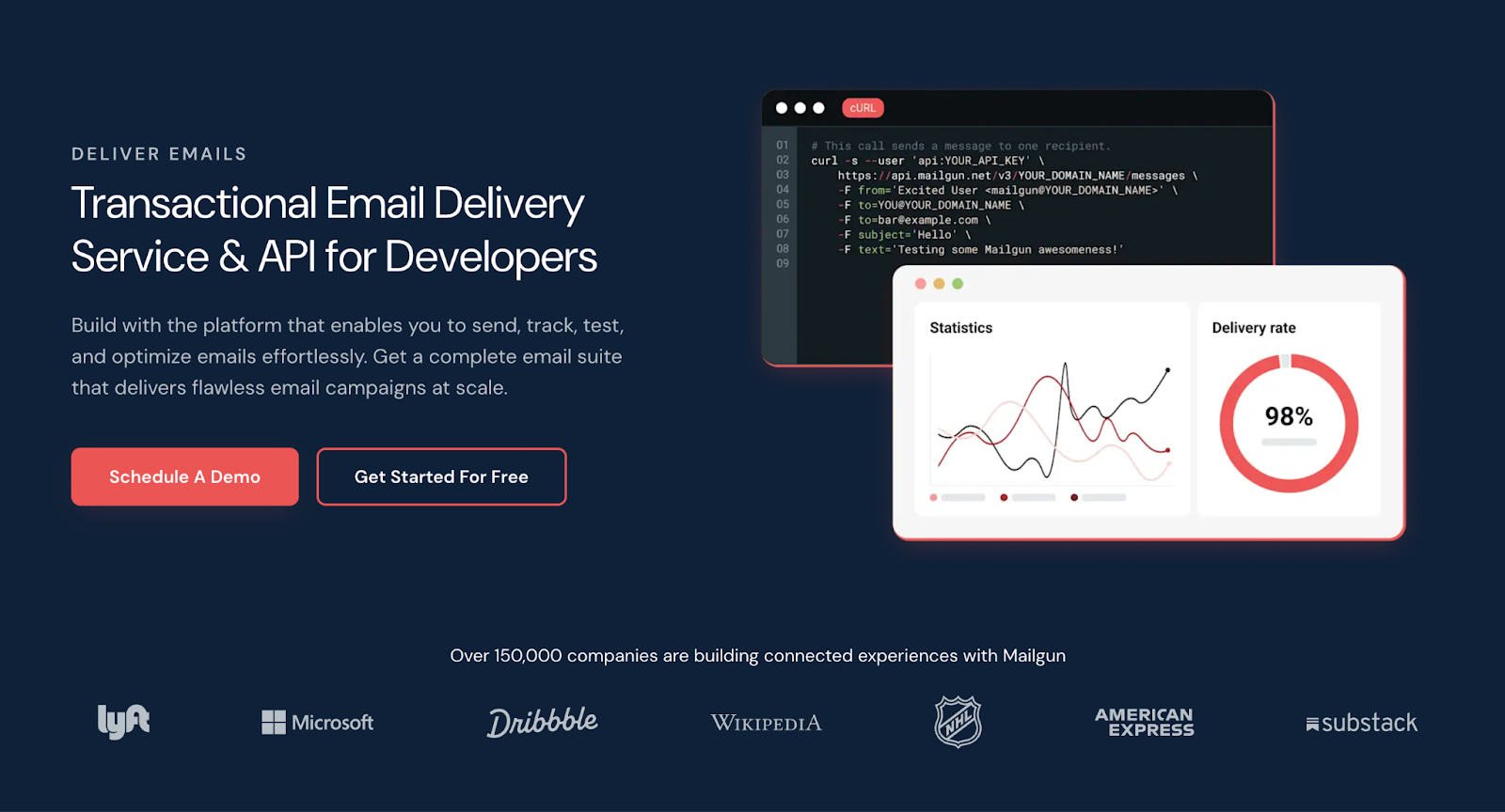 Mailgun homepage