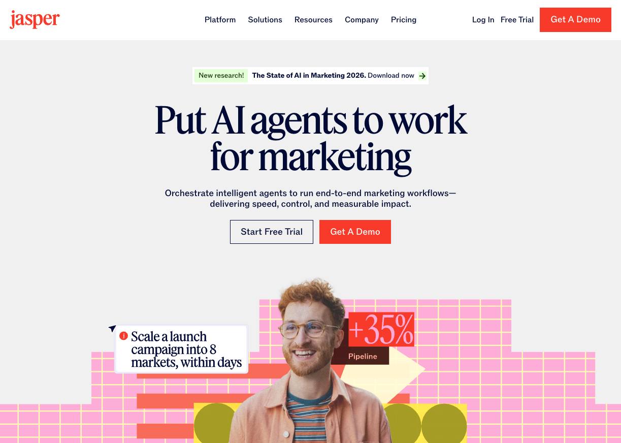 Jasper's brand voice feature lets you train the tool on your existing copy for more consistent, on-brand output at scale.