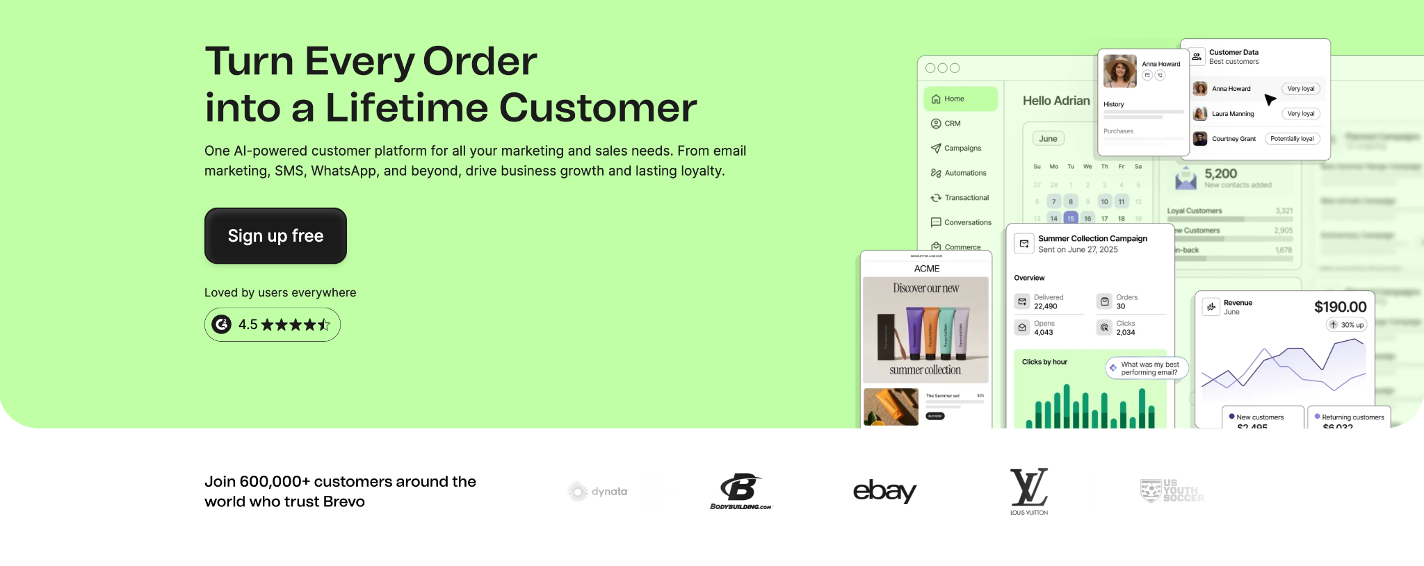 Brevo homepage