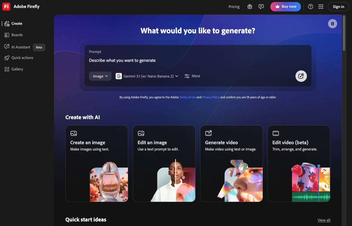 Firefly's commercially safe outputs and deep Photoshop integration make it the go-to for brands that need production-quality visuals with licensing peace of mind.