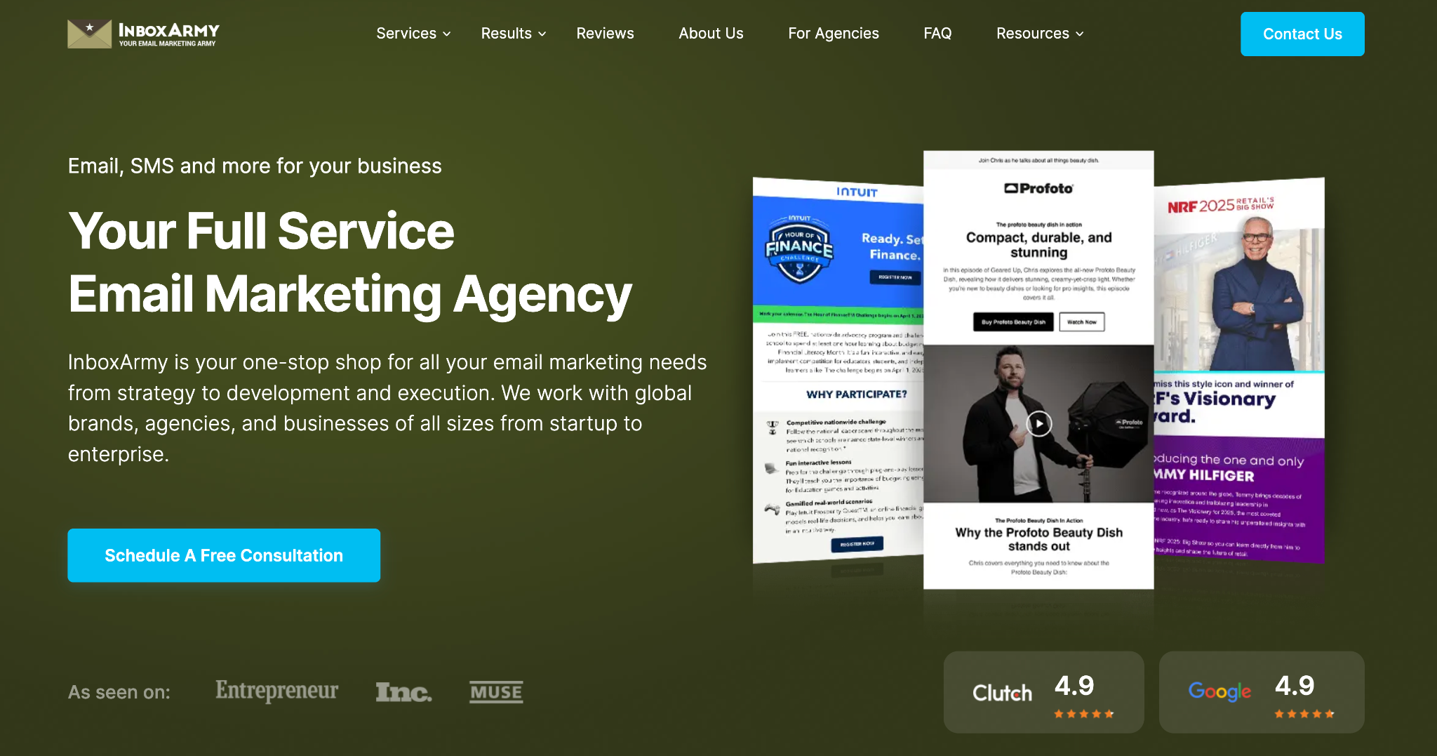 InboxArmy homepage