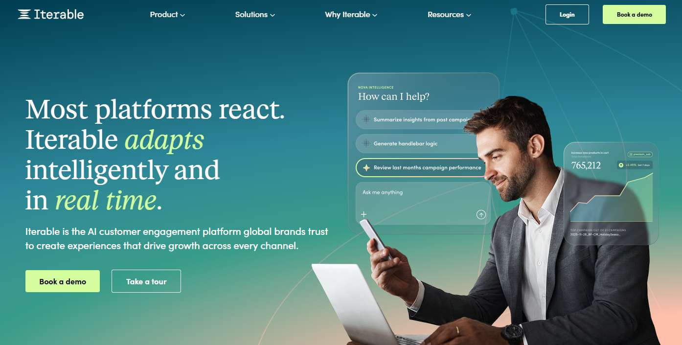 Iterable's homepage
