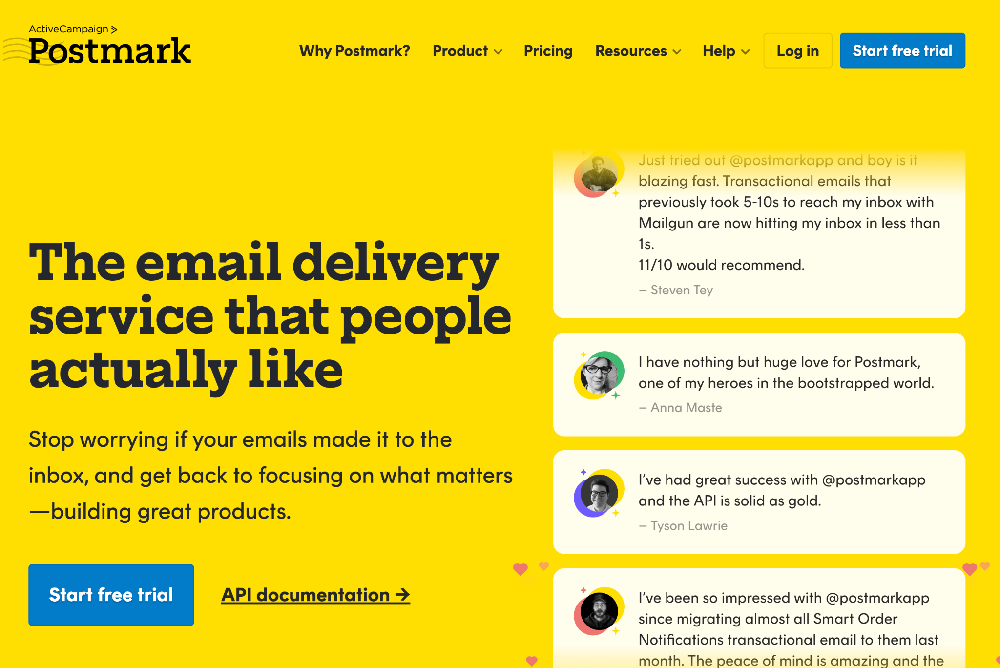 Postmark homepage