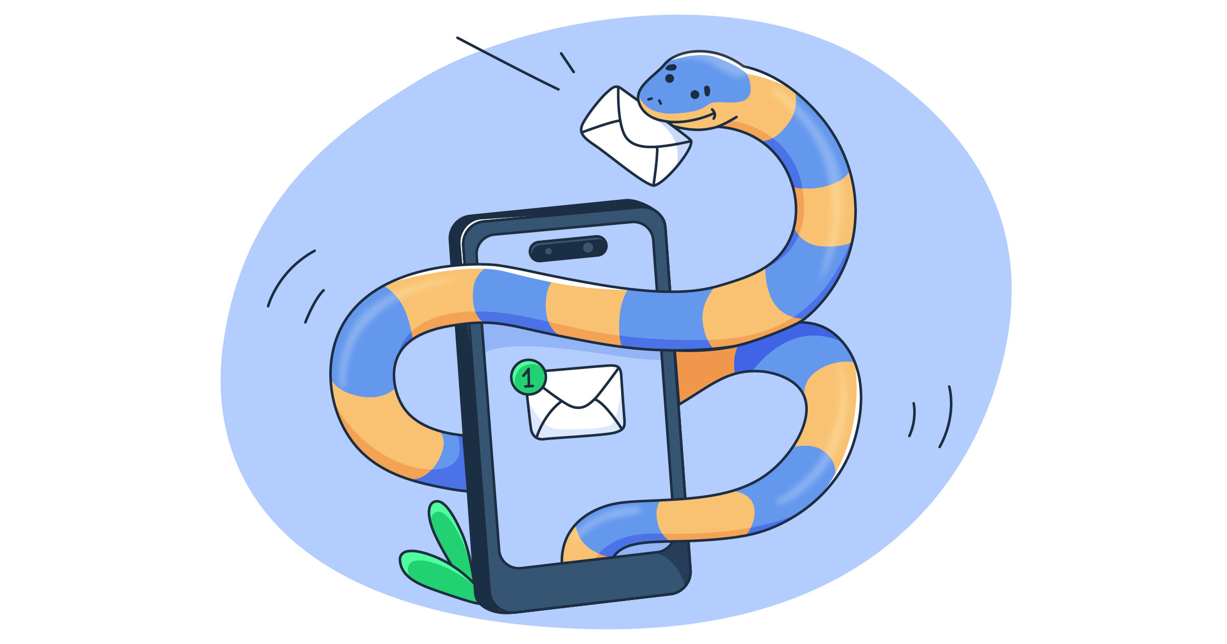 This is a symbolic graphic representation of how to receive email in Python for an article that covers the topic in detail.