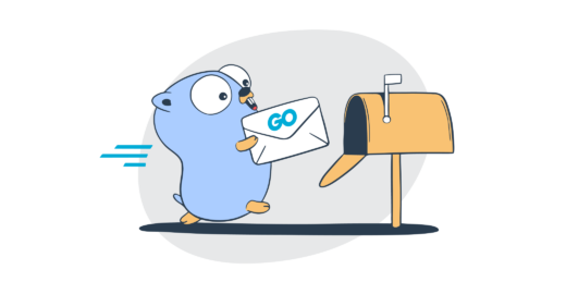 This is a featured image for an article on how to send emails with Go