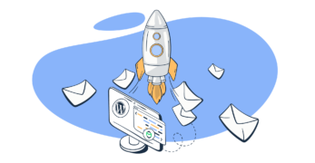 This is a featured image for a blog article on sending emails in WordPress