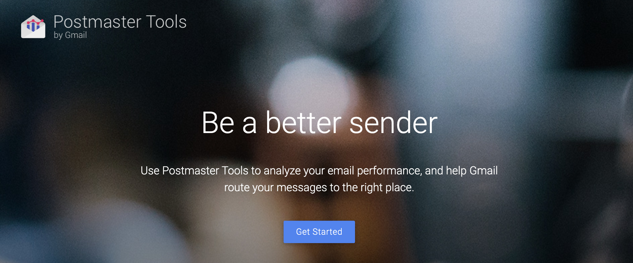 Google Postmaster Tools landing page