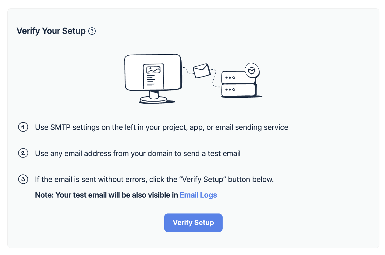 Verifying the setup in Mailtrap Email API account