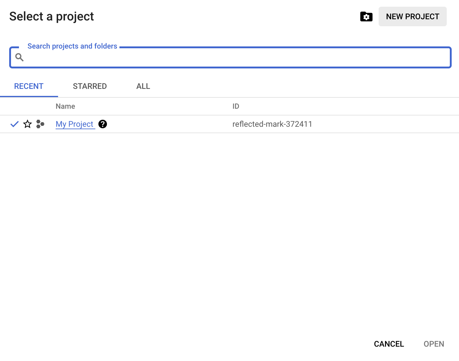 Creating a New Project in Google Cloud Console
