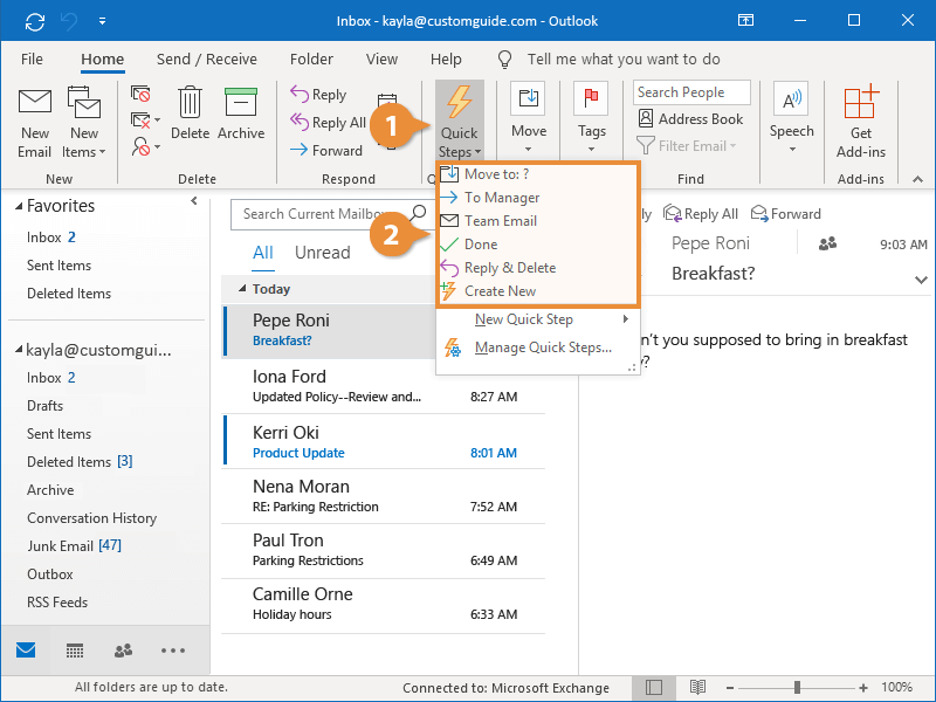 How to save and reuse email content in Outlook 2016