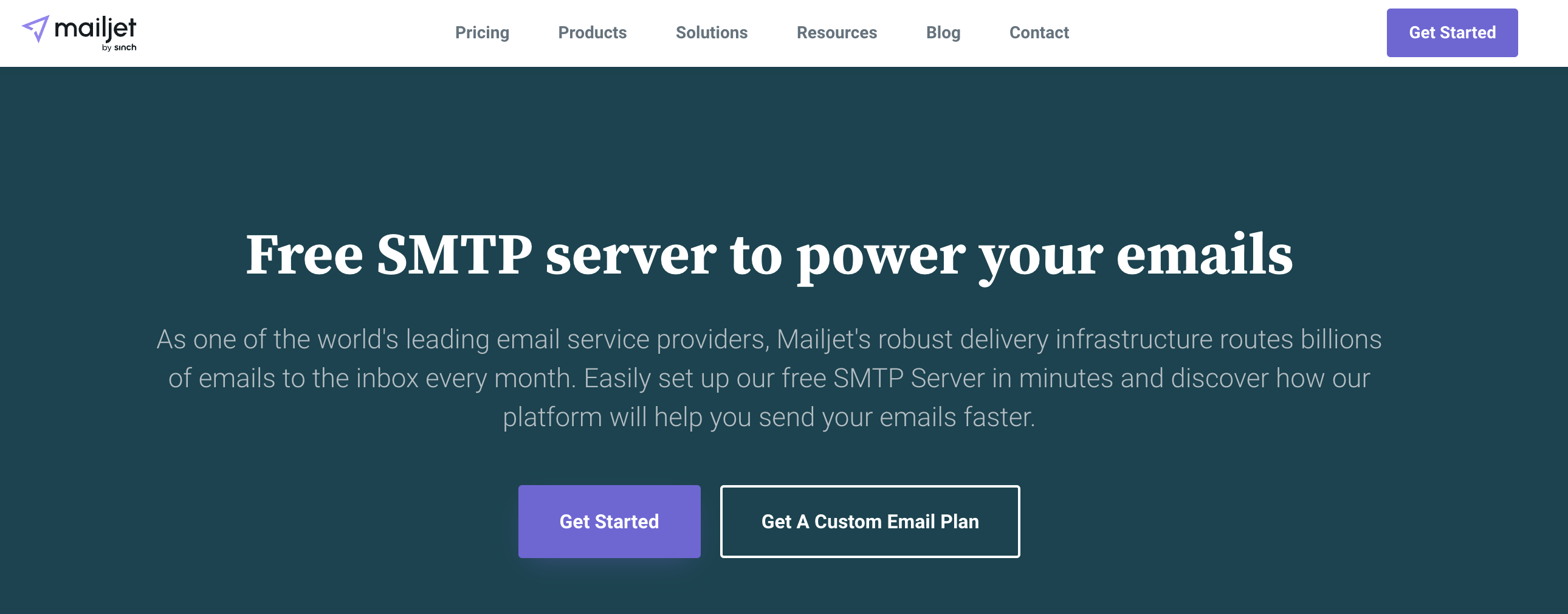 Mailjet free SMTP server