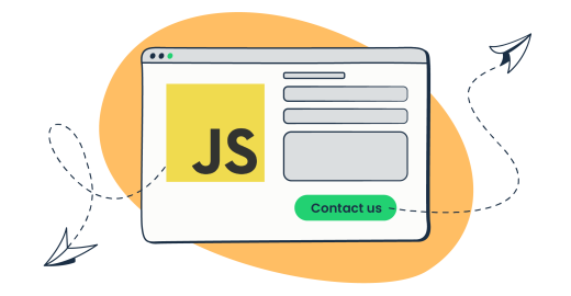 This is a cover image for an article that explains How to create a simple HTML JavaScript contact us form and how to make it send emails