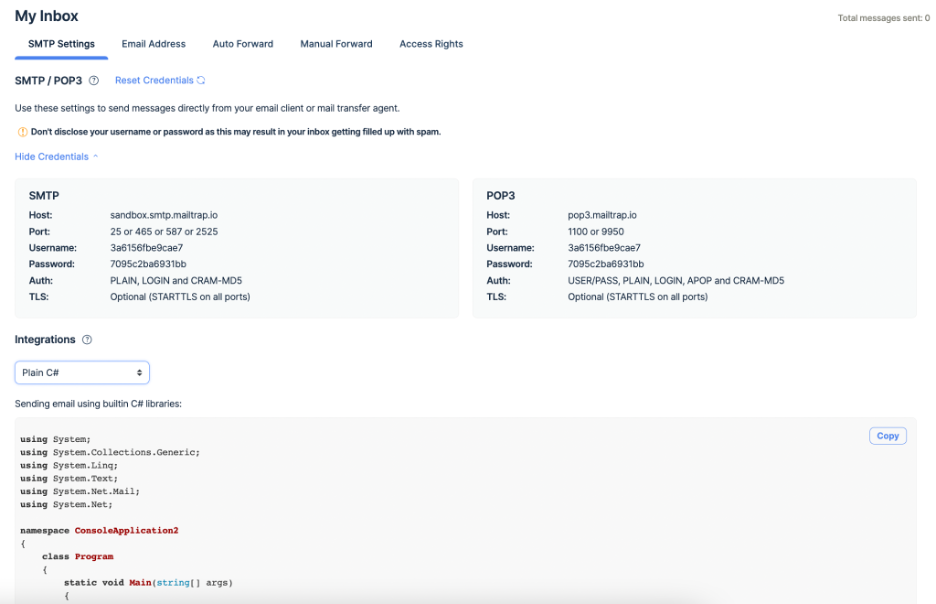 send email template in asp net core