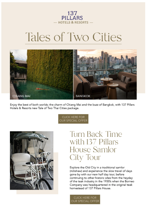 137 Pillars Hotel and Resort Newsletter 