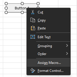 Assigning a macro to the button 