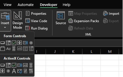 Connecting a send command to a button in Excel 