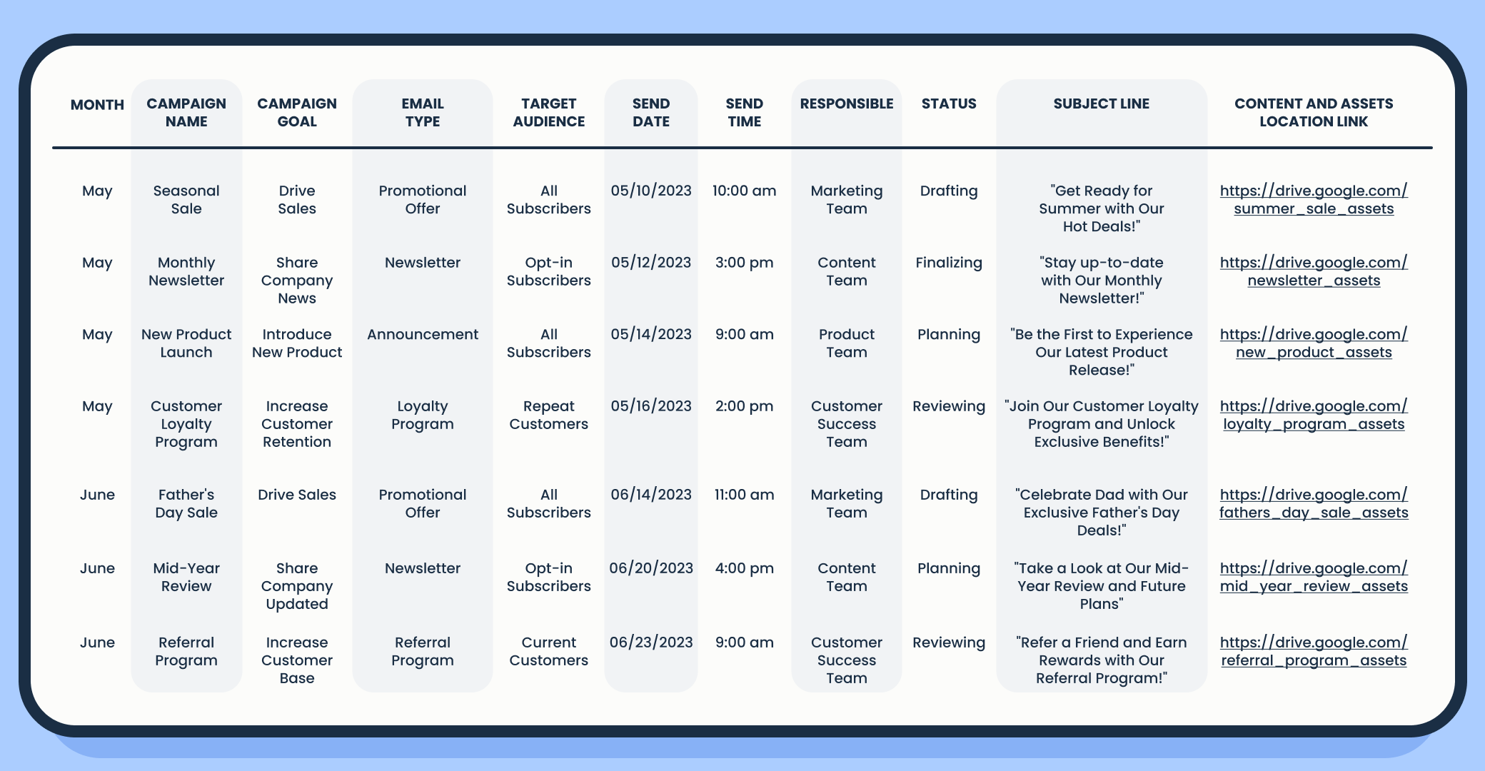 How to create email marketing calendar  Showwcase