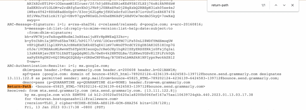 linux mail return path