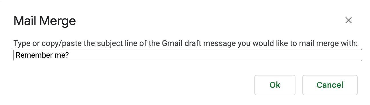 Inserting the subject line 
