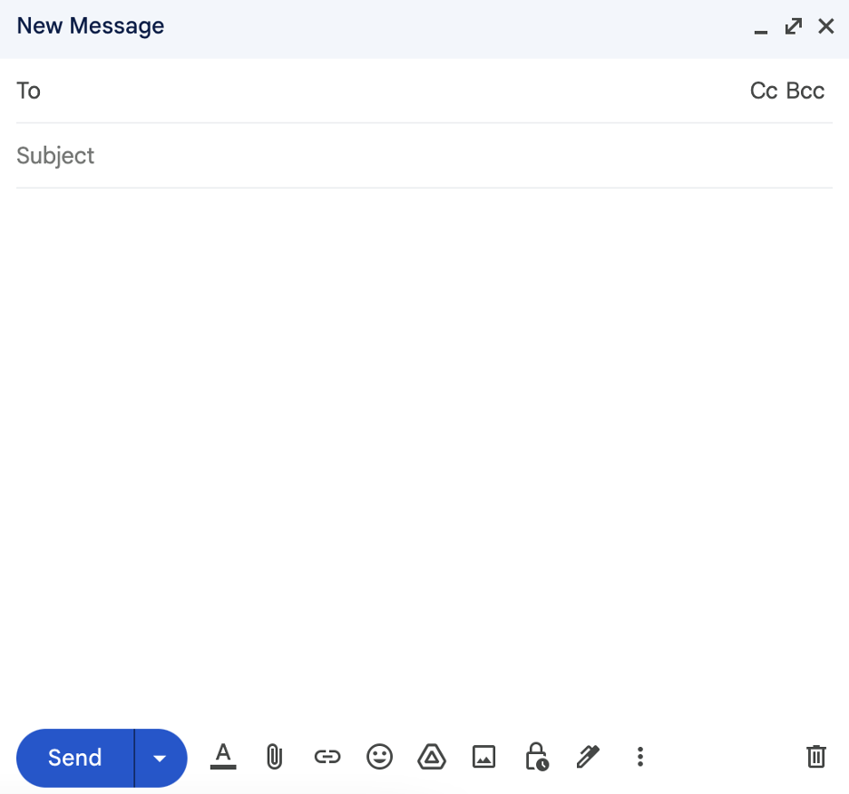 Gmail new email UI