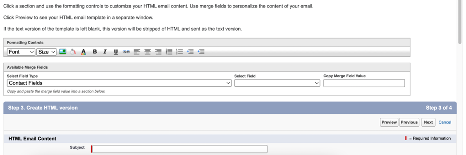 Salesforce email template merge fields 