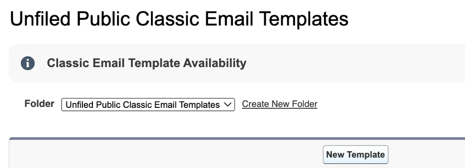 Salesforce Lightning creating a new classic template 
