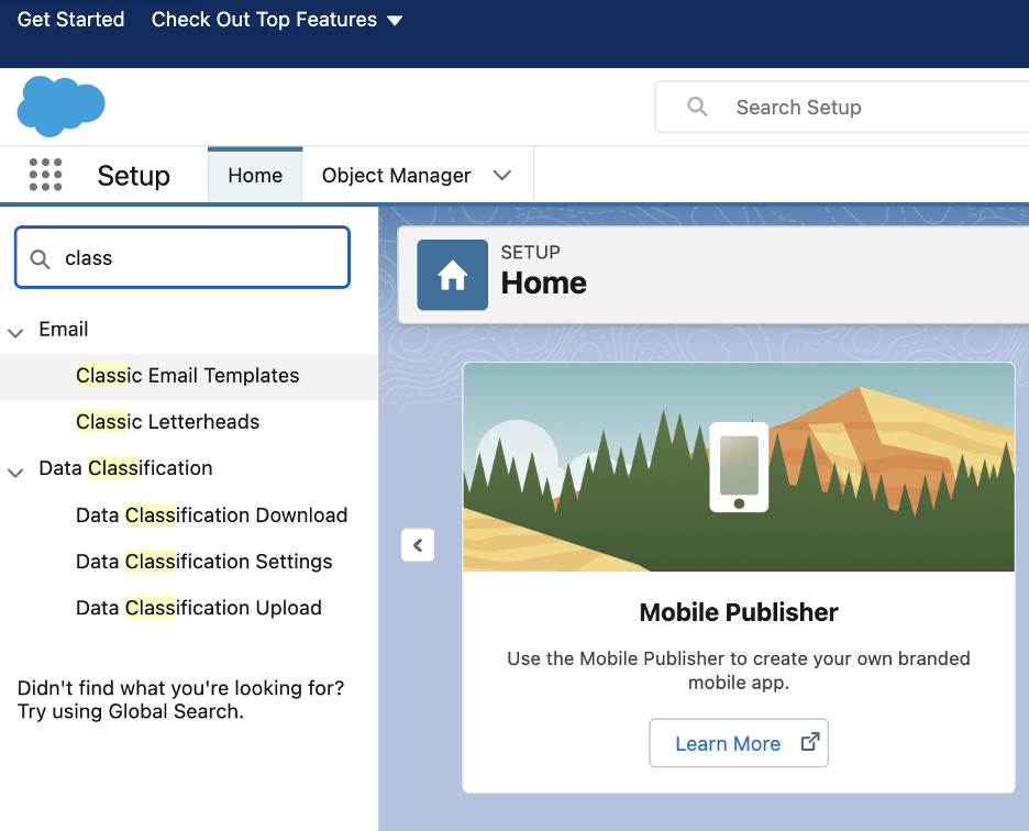 Salesforce Lightning navigate to the Classic Email Template