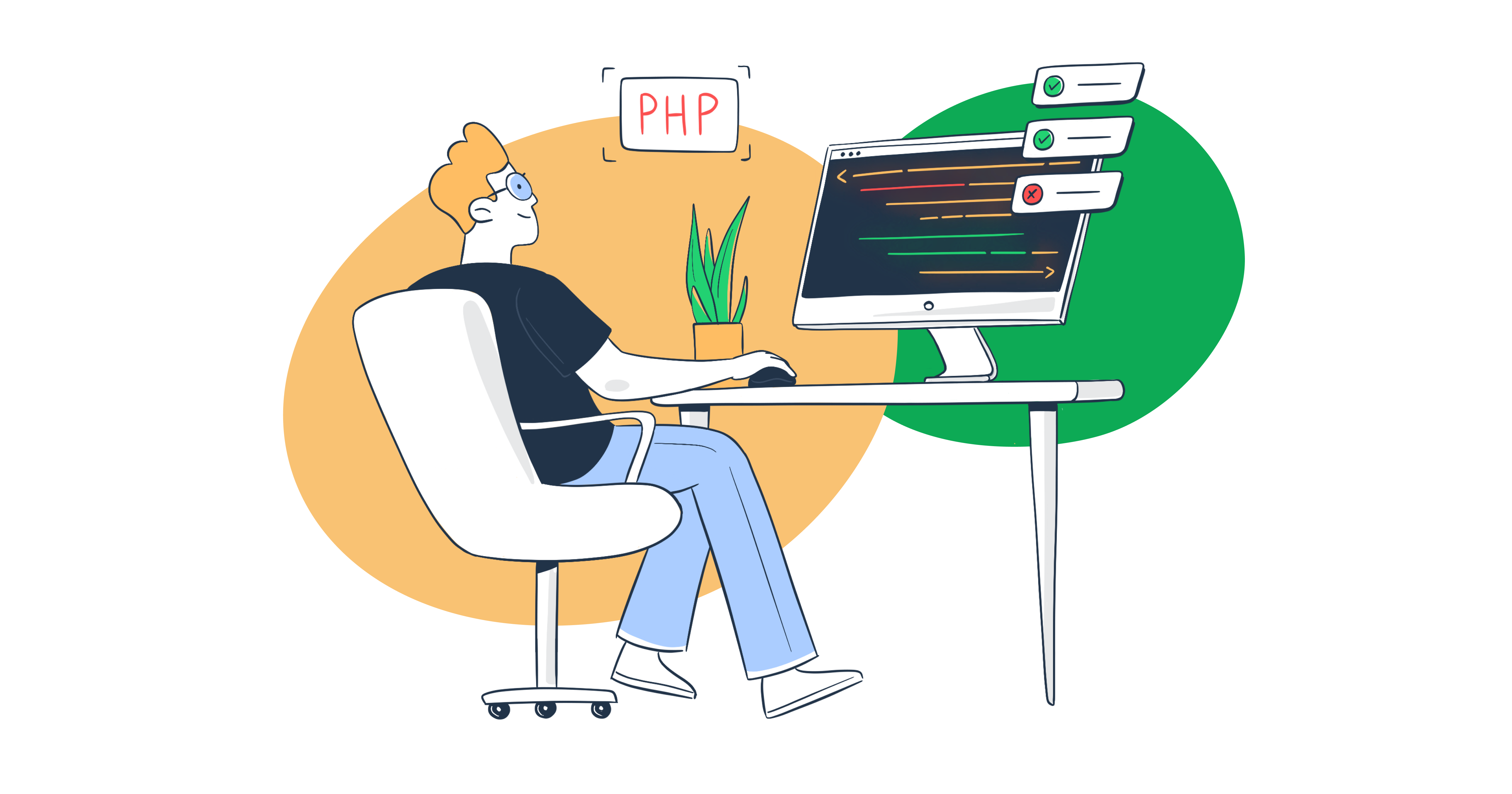 This is an illustration for an article that offers a detailed PHP form validation tutorial.