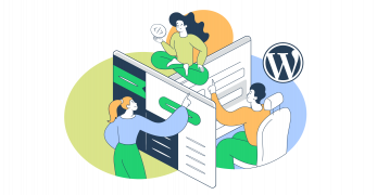 This is a symbolic graphic representation of WordPress contact forms for an article that covers the topic in detail.