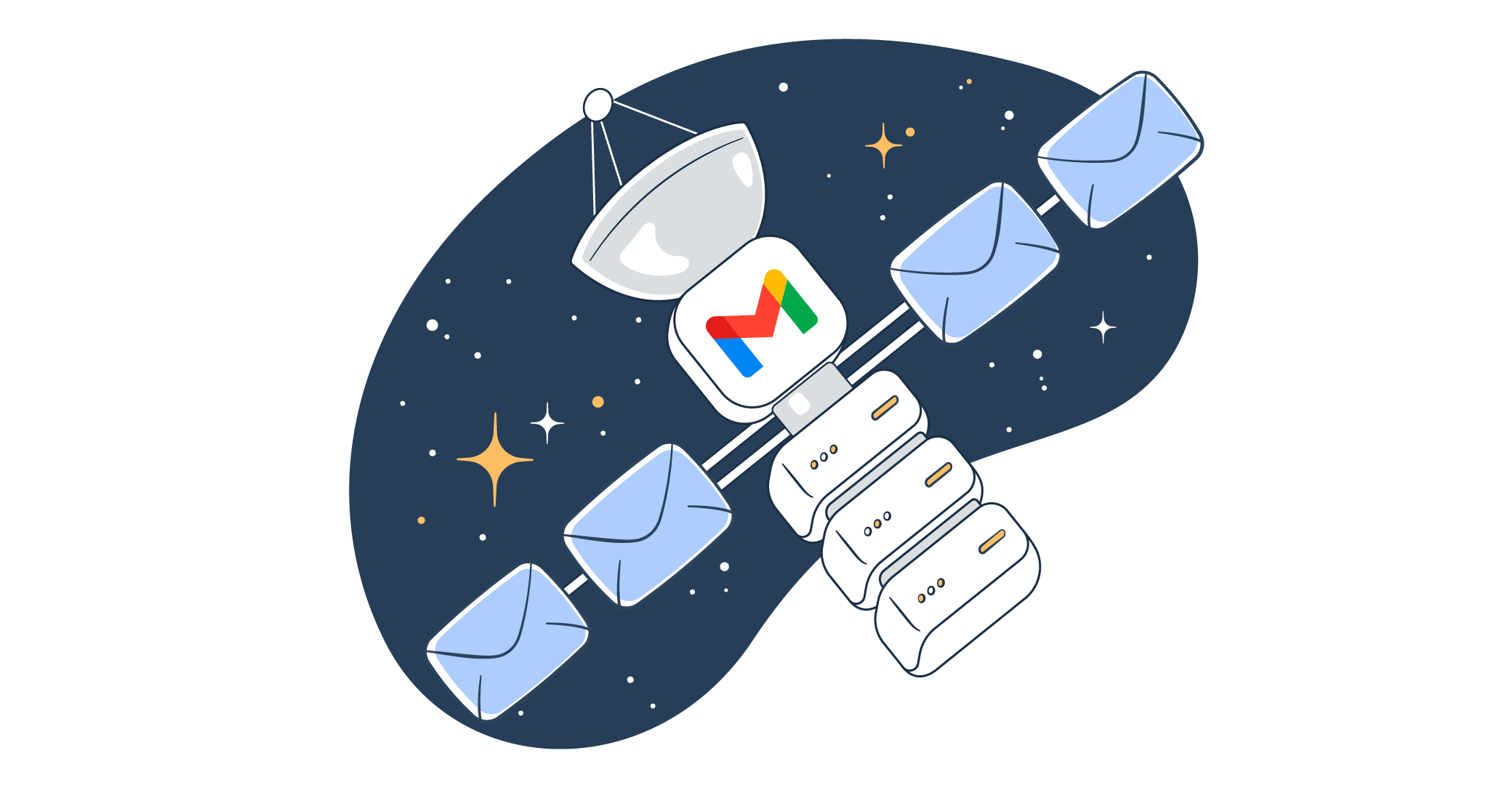 This image is a symbolic graphic representation of Gmail SMTP for the article that covers the topic in detail.
